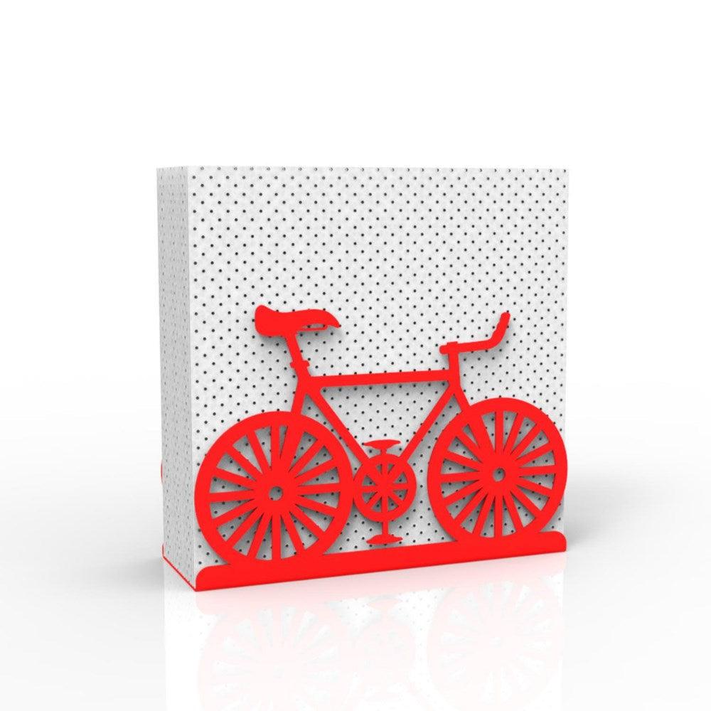 Decorelax Bisiklet Temalı Kırmızı Metal Peçetelik