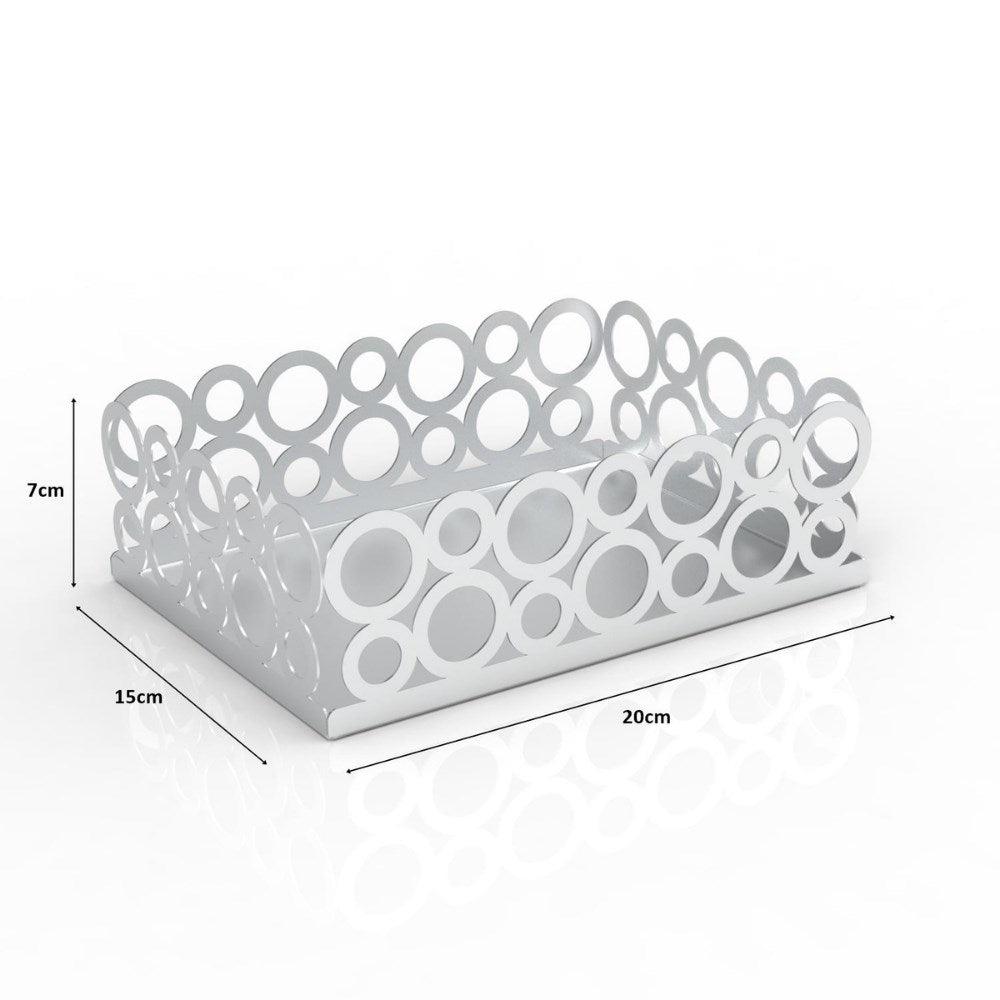 Decorelax Metalik Gümüş Halka Tasarım Ekmeklik