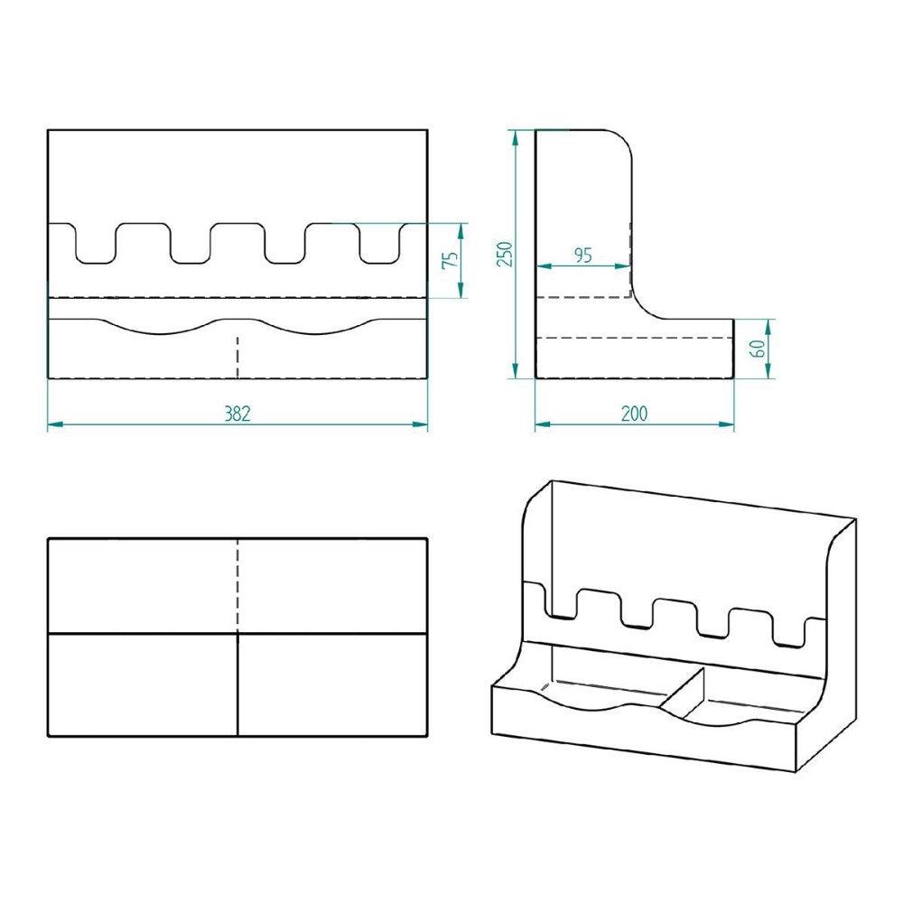 Decorelax 16 Oz Çay Kahve ve 2' li Tek yuvalı Organizer Siyah Stand Kahve İstasyonu Düzenleyicisi, Ş - Mutbaka