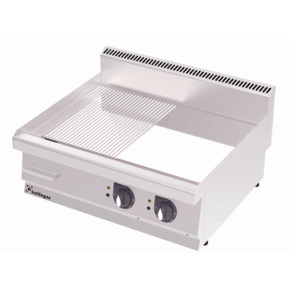Kalitegaz GS8070EC 700 Serisi Elektrikli Yarı Oluklu Pleyt Izgara (Krom Kaplı) 400 V / 50 Hz / 7,2 Kw - Mutbaka Endüstriyel Mutfak Ekipmanları