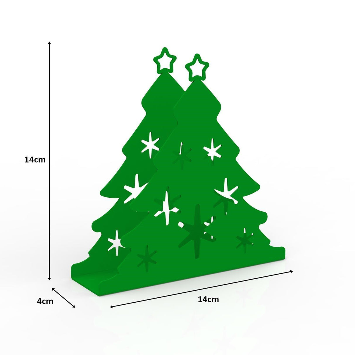 Decorelax Çam Ağacı Temalı Yeşil Metal Peçetelik Yılbaşı Noel