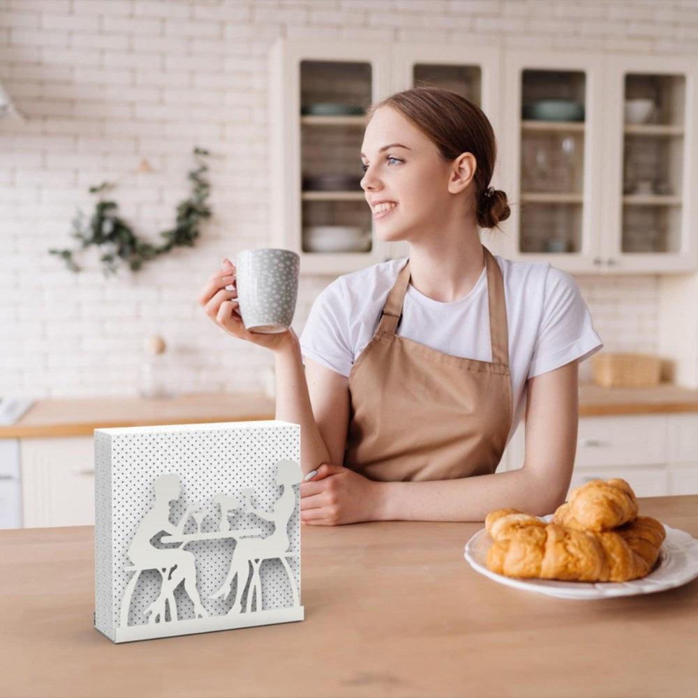 Decorelax Sohbet Temalı Gümüş Metal Peçetelik