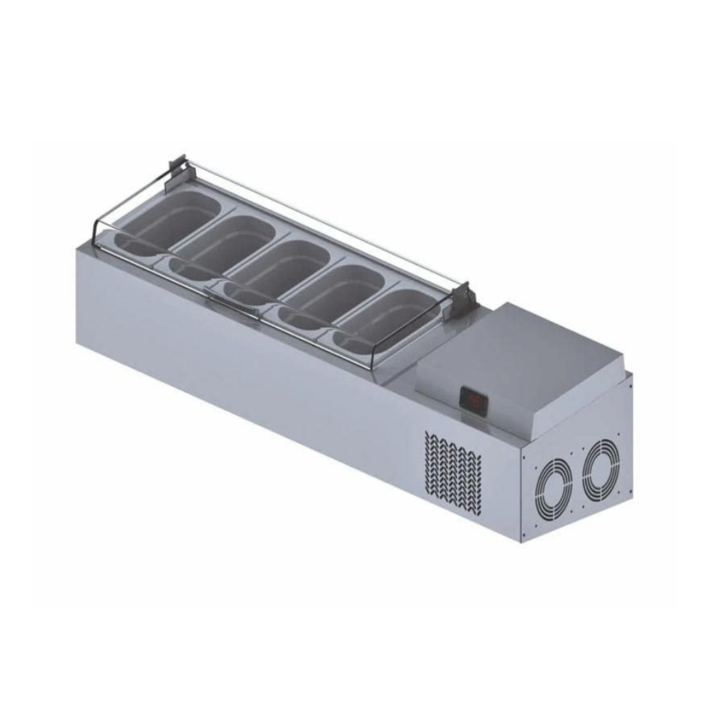 Iceinox VTP 150 PL Set Üstü Saladbar, Pleksi Kapaklı, 6 GN Kapasiteli