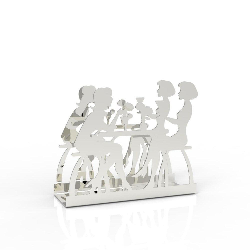 Decorelax Sohbet Temalı Gümüş Metal Peçetelik