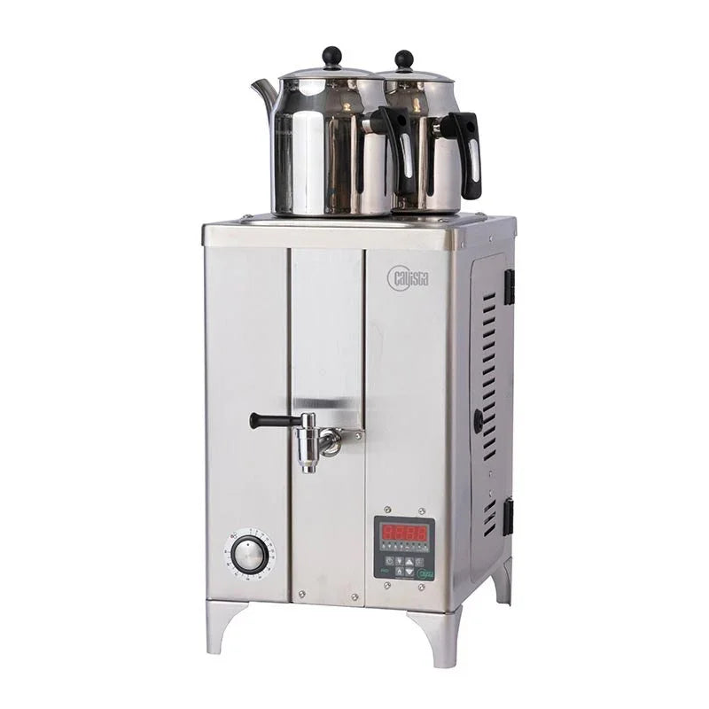Çayista QGSE2I Qarabag Çay Makinesi, 2 Demlikli, 13 L, Elektrikli, Inox - Mutbaka Endüstriyel Mutfak Ekipmanları