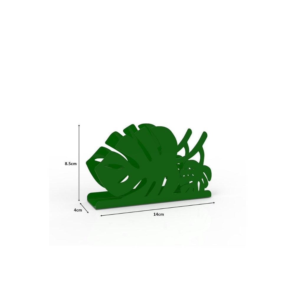 Decorelax Palmiye Yaprağı Temalı Yeşil Metal Peçetelik