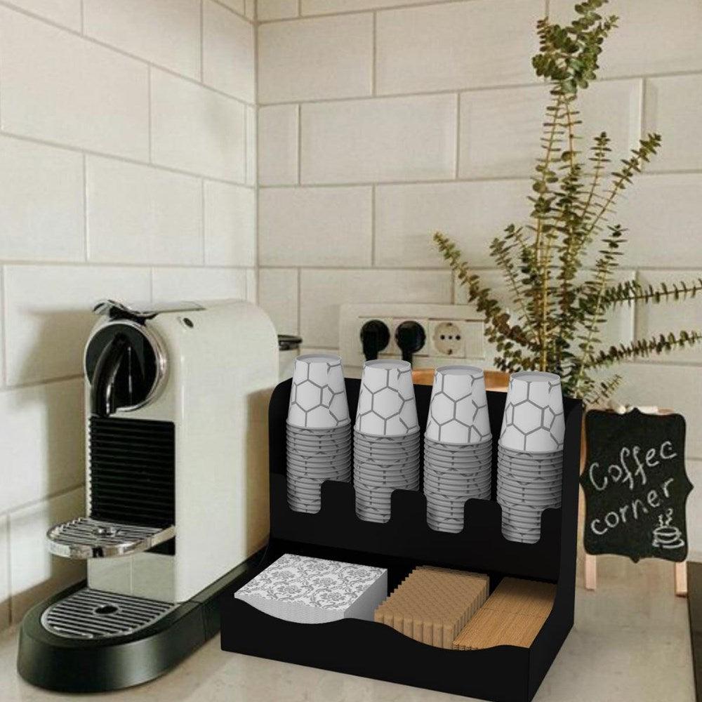 standDecorelax Metal Çay ve Kahve Organizasyon Karton Bardaklık Standı 8 oz