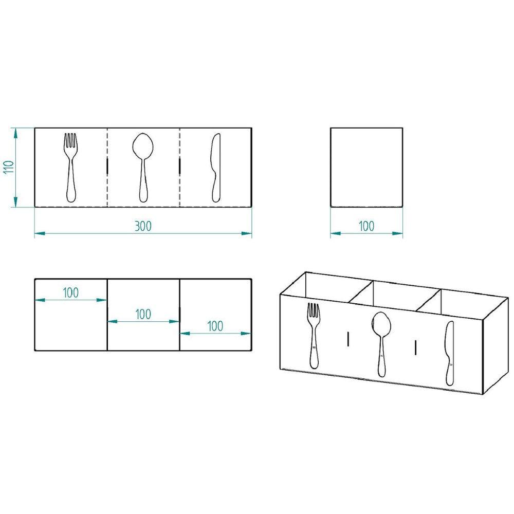 Decorelax Ev & Endüstriyel Model Çatal Kaşık Bıçaklık Standı Siyah