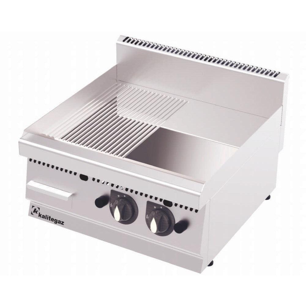 Kalitegaz GS6060G 600 Serisi Gazlı Pleyt Yarı Oluklu Izgara 1,282 m³/h / 0,282 kg/h / 9,2 Kw - Mutbaka Endüstriyel Mutfak Ekipmanları