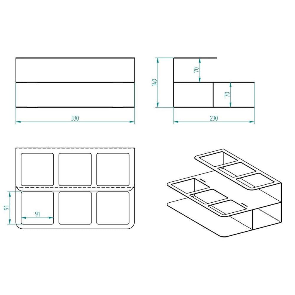 Decorelax 2 KATLI 6 BÖLMELİ ŞURUP MODEL 3 - SOS STANDI (CAFE, BAR VE RESTAURANT) - Mutbaka
