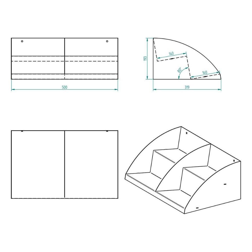 Decorelax Çay & Kahve + 3 Bölmeli Karton Bardaklık Organizer Stand Set