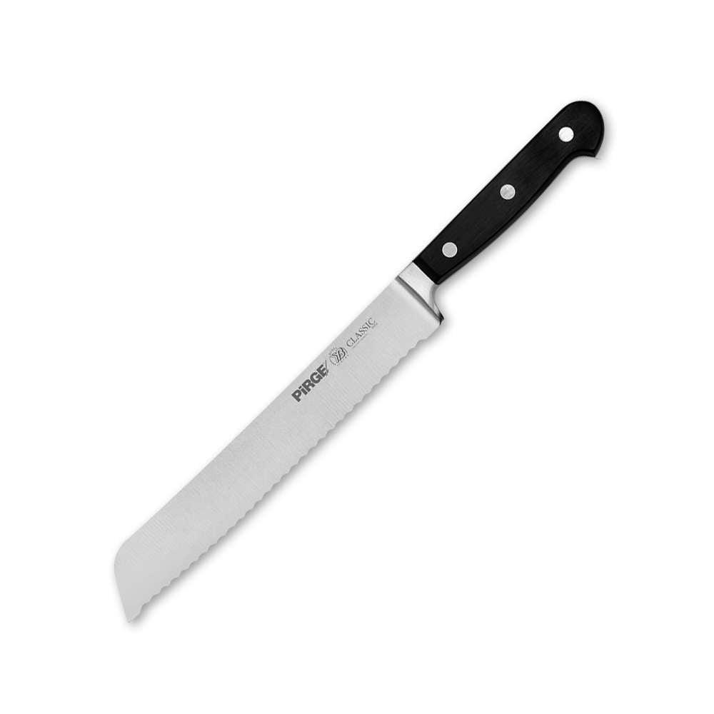 Pirge Classic Ekmek Bıçağı Dişli 22 cm Siyah - Mutbaka