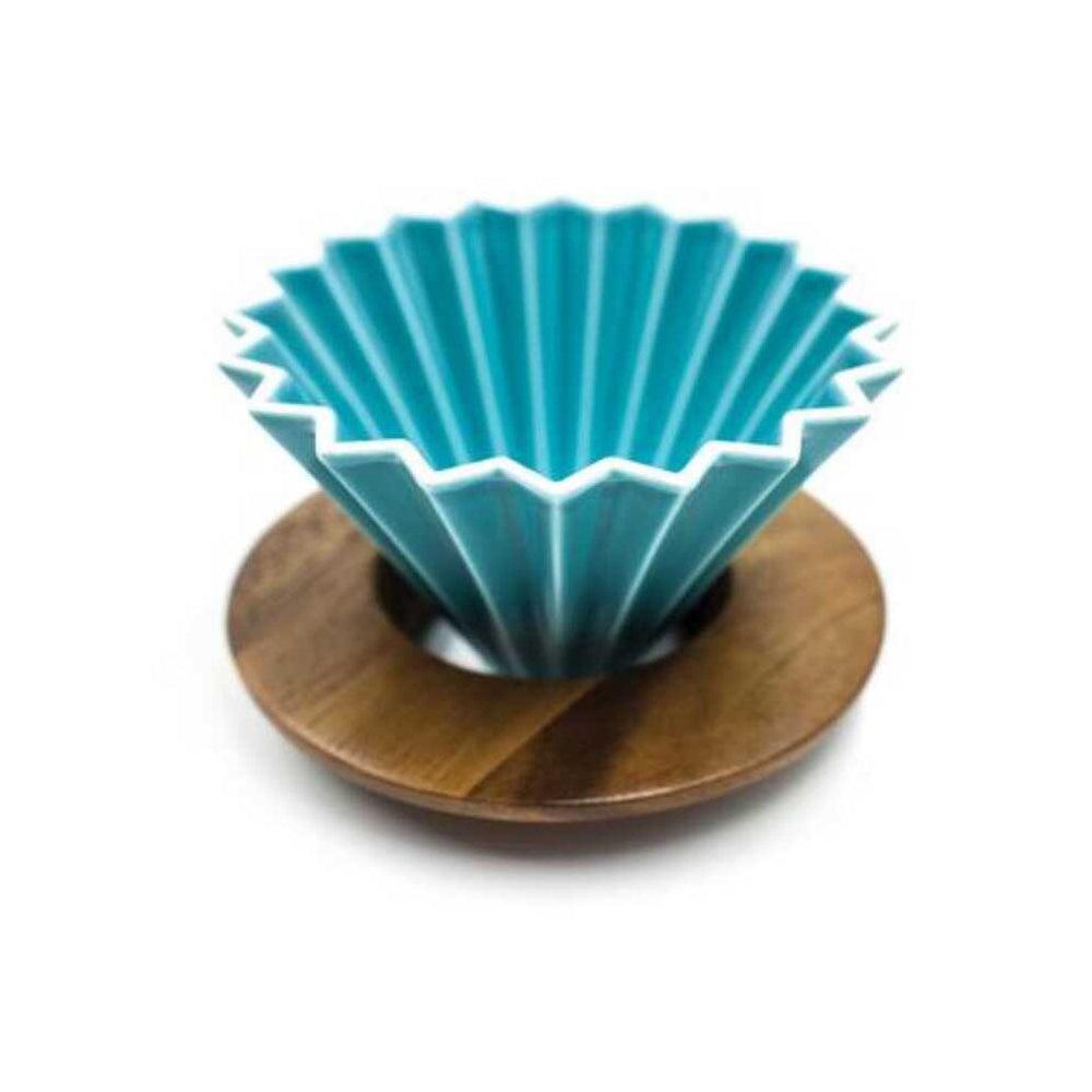 Epinox Ahşap Standlı Dripper - Turkuaz - Mutbaka