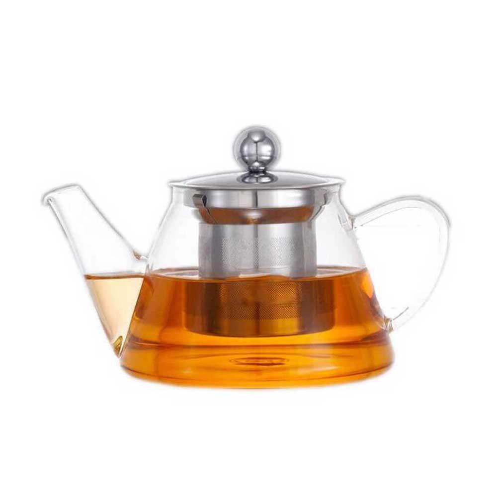 Epinox Cam Demlik V Modeli - Çelik Süzgeç - Mutbaka