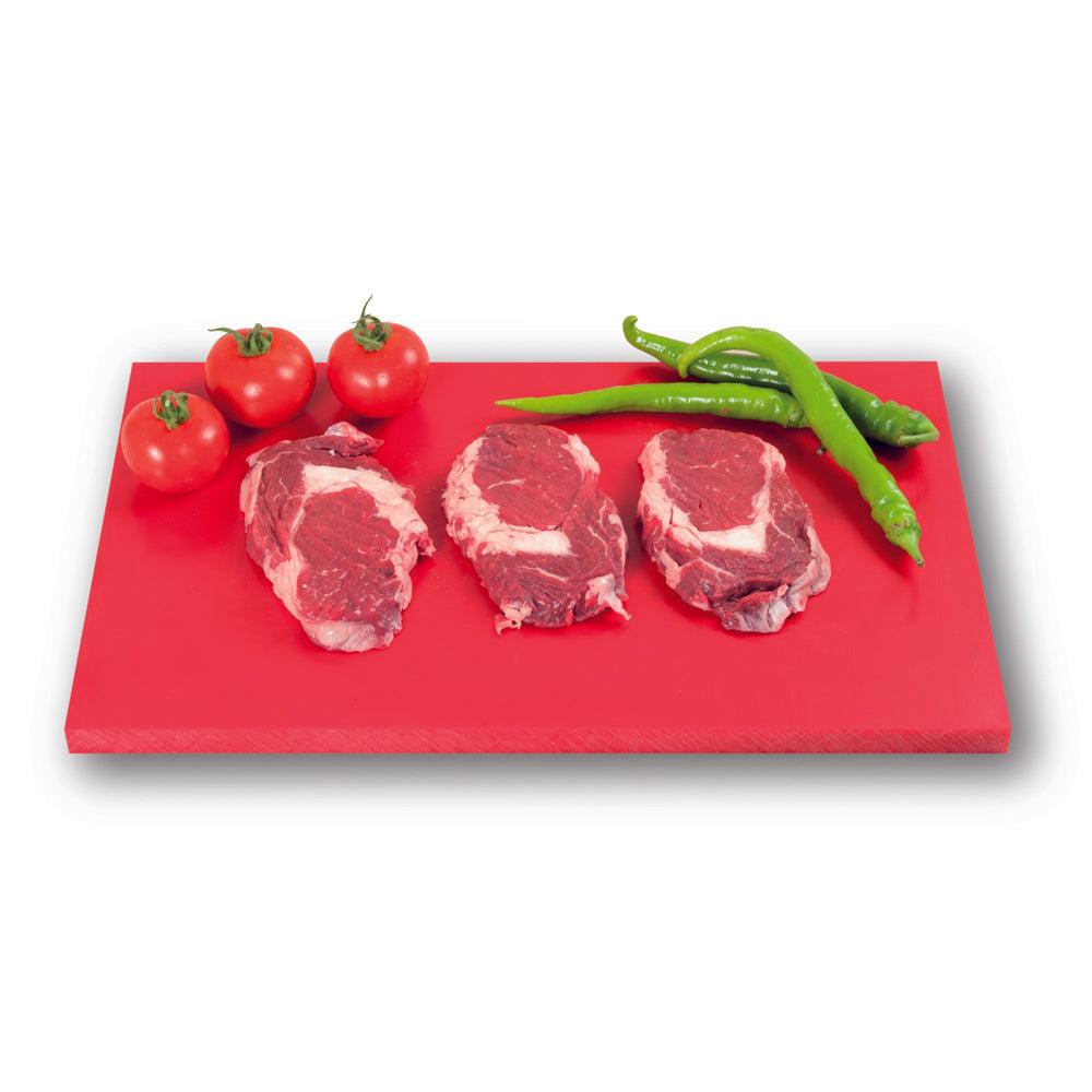 Burç Plastik Polietilen Kesme Tahtası 25x40x1 cm Kırmızı - Mutbaka