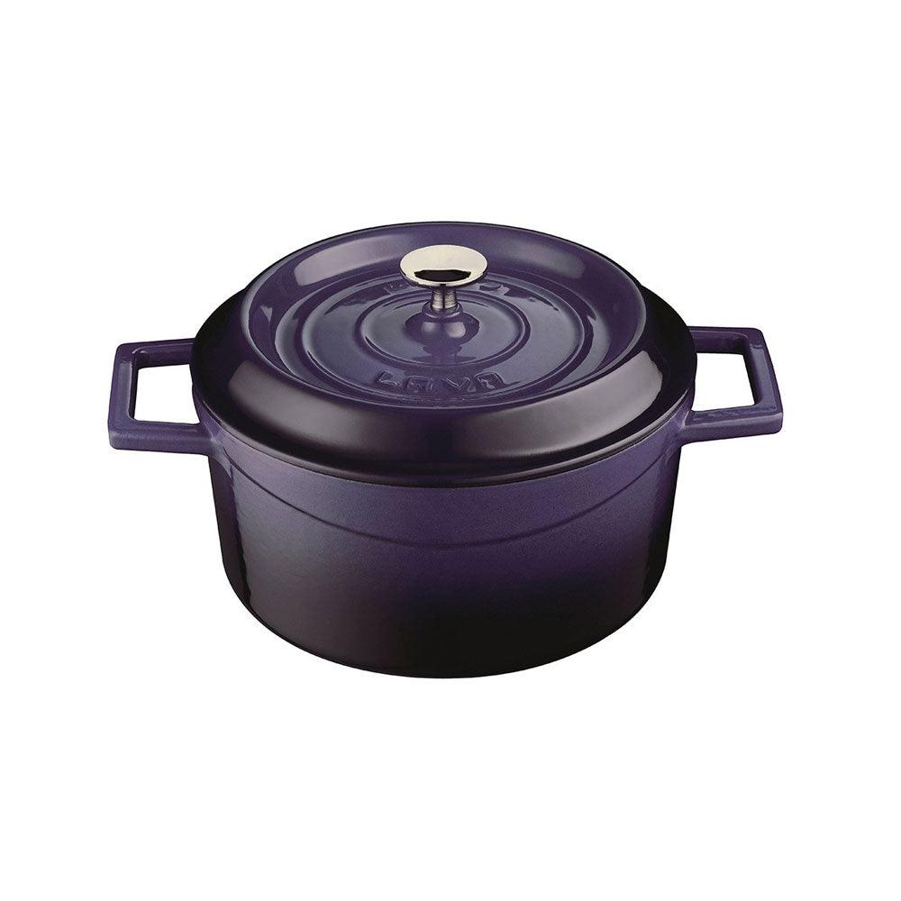 Lava Yuvarlak Döküm Tencere Trendy 12 cm Mor - Mutbaka