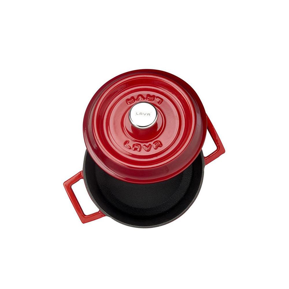 Lava Yuvarlak Döküm Tencere Trendy 18 cm Kırmızı - Mutbaka