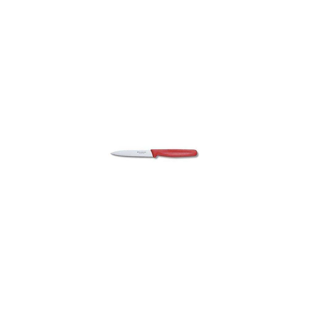 Victorinox VT 5.0731 Tırtıklı Soyma Bıçağı 10 cm Kırmızı - Mutbaka Endüstriyel Mutfak Ekipmanları