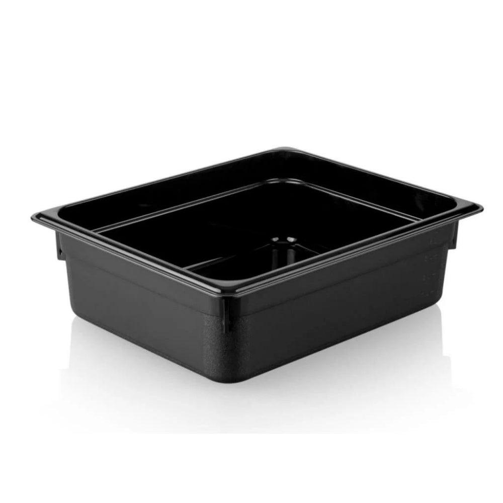 Kapp Polikarbon Siyah Gastronom Küvet 1/2 100 mm - Mutbaka