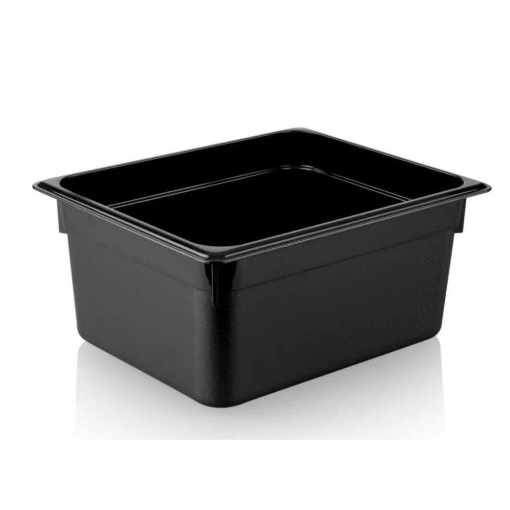Kapp Polikarbon Siyah Gastronom Küvet 1/2 150 mm - Mutbaka