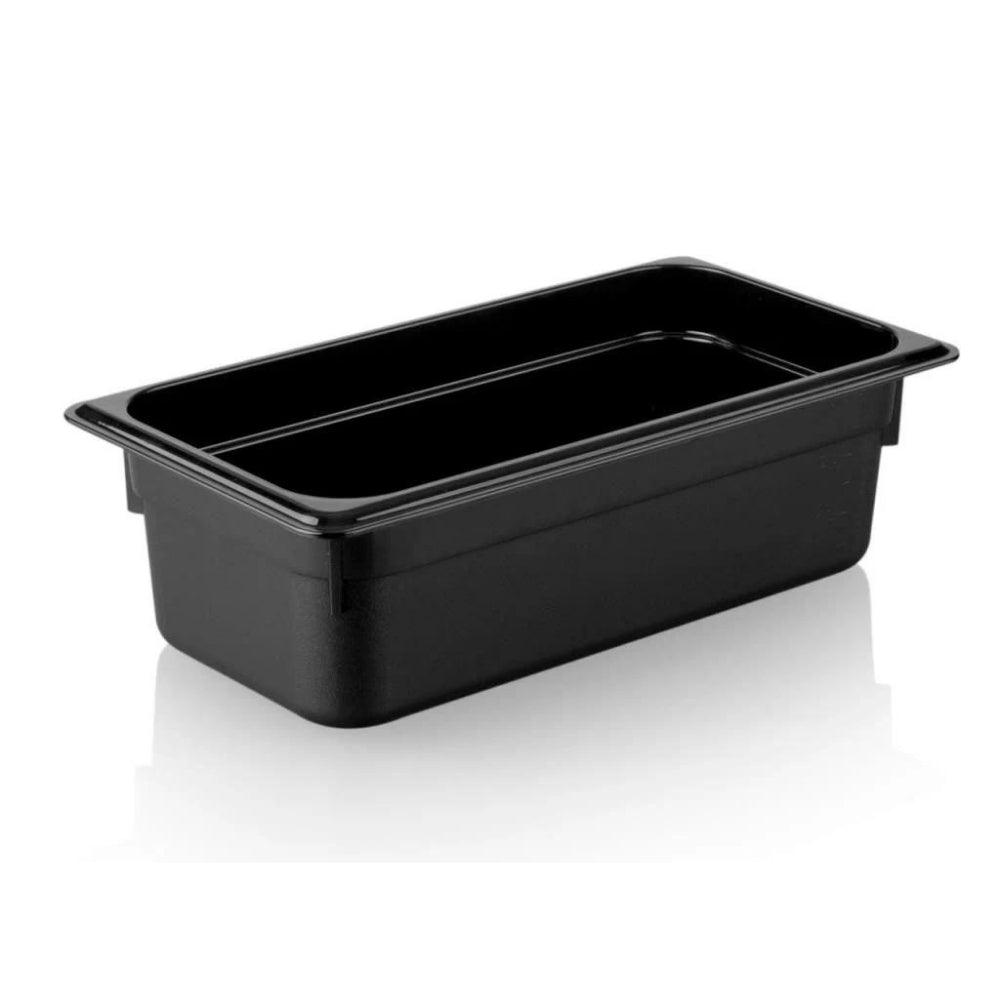 Kapp Polikarbon Siyah Gastronom Küvet 1/3 150 mm - Mutbaka