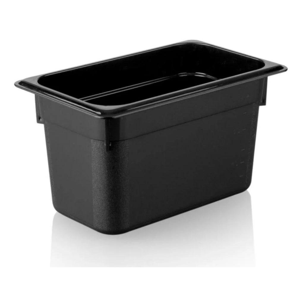 Kapp Polikarbon Siyah Gastronom Küvet 1/4 150 mm - Mutbaka