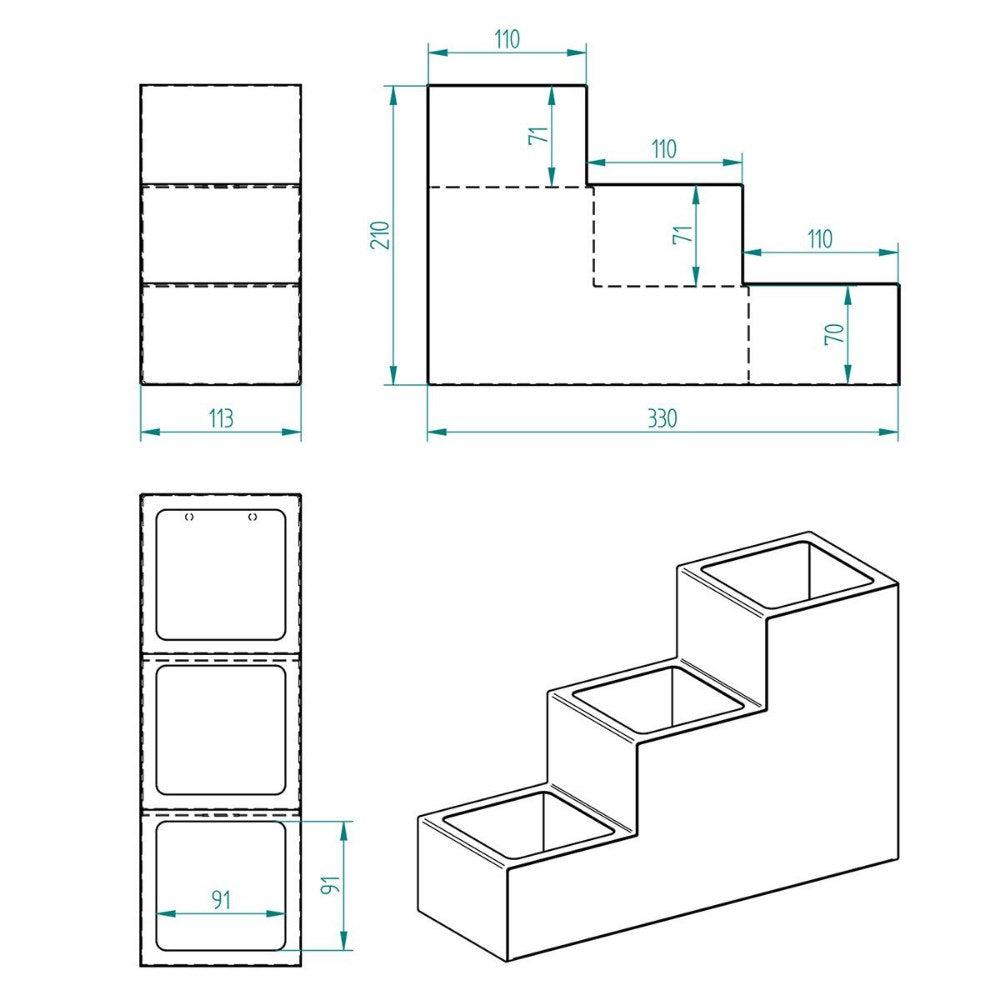 Decorelax 3 KATLI 3 BÖLMELİ ŞURUP MODEL 2 - SOS STANDI - Mutbaka Endüstriyel Mutfak Ekipmanları