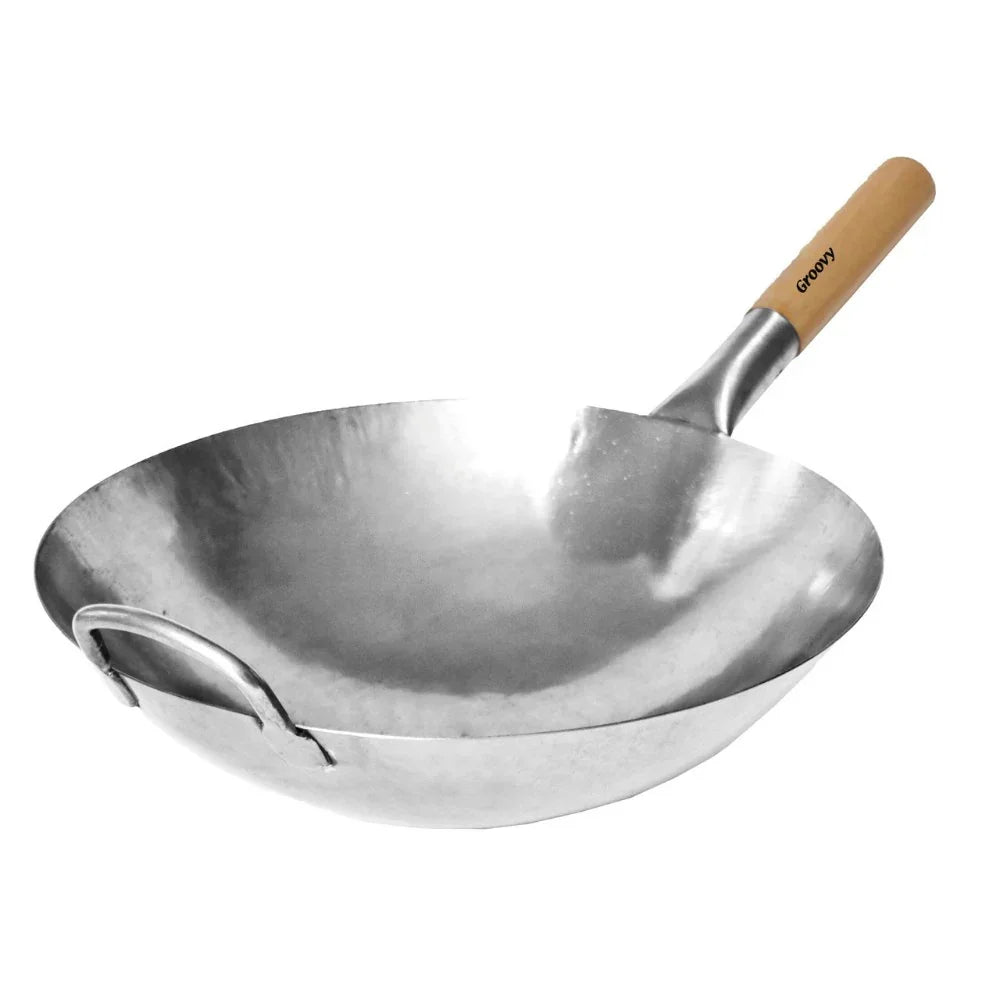 Biradlı BİR-GRV-W36 Karbon Çelik Wok Tava 36 cm