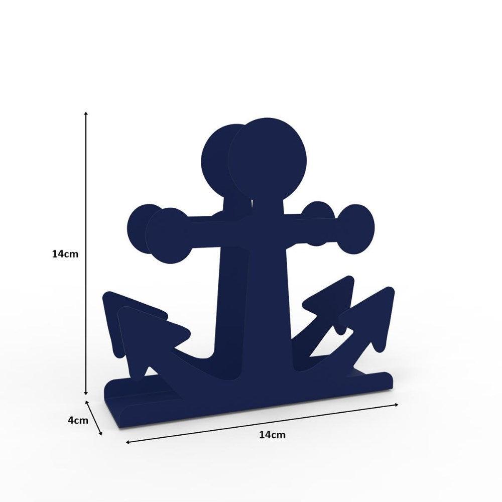 Decorelax Çapa Temalı Mavi Metal Peçetelik