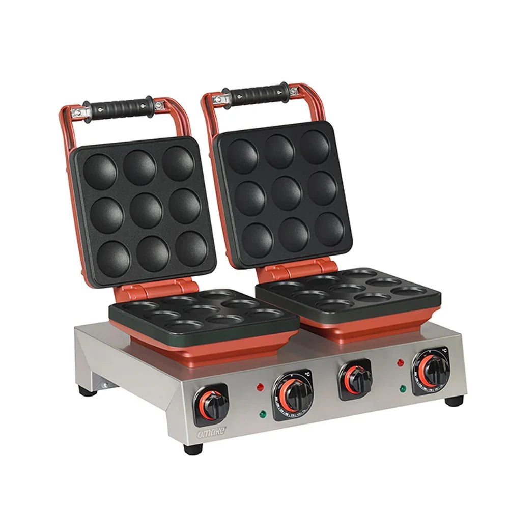 Omake WFL21.E22.1501 Çiftli Kare Waffle Makinesi Balls Q60 Model, Zamanlayıcılı, Elektrikli - Mutbaka Endüstriyel Mutfak Ekipmanları