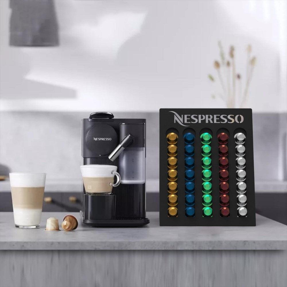 Decorelax Kapsül Kahve Organizer Stand Model -1 Siyah (Nespresso Kapsülü Uyumlu)
