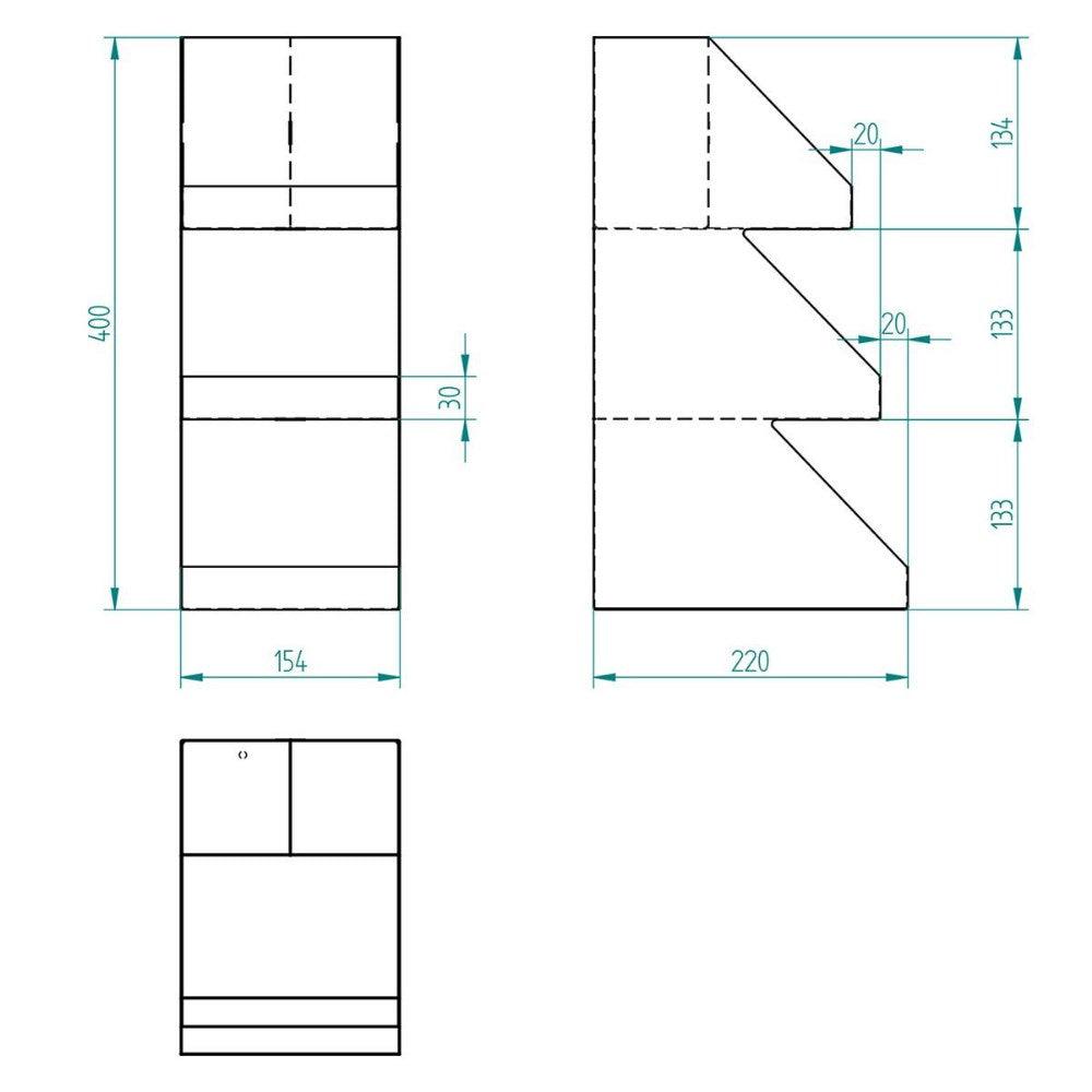 Decorelax 202102900274 3 Katlı 5 Bölmeli Metal Pipet, Peçetelik, Şekerlik Siyah Organizer Stand Model - 3 - Mutbaka Endüstriyel Mutfak Ekipmanları