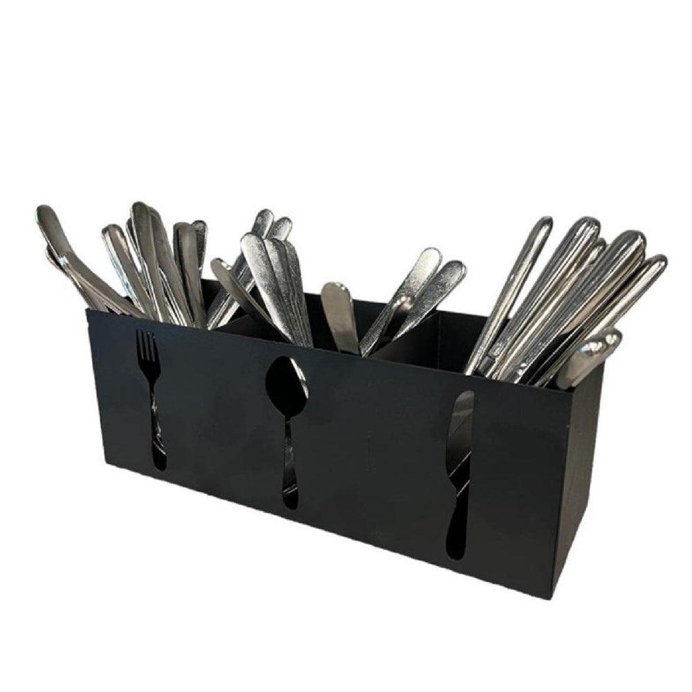 Decorelax Ev & Endüstriyel Model Çatal Kaşık Bıçaklık Standı Siyah