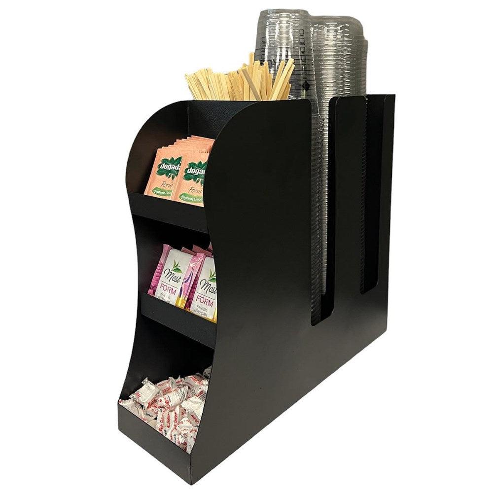 Decorelax 202102900195 2 Bölmeli 16oz Bardak Uyumlu Çay, Kahve, Pipetlik, Karıştırıcı, Karton Bardaklık Seti - Mutbaka Endüstriyel Mutfak Ekipmanları