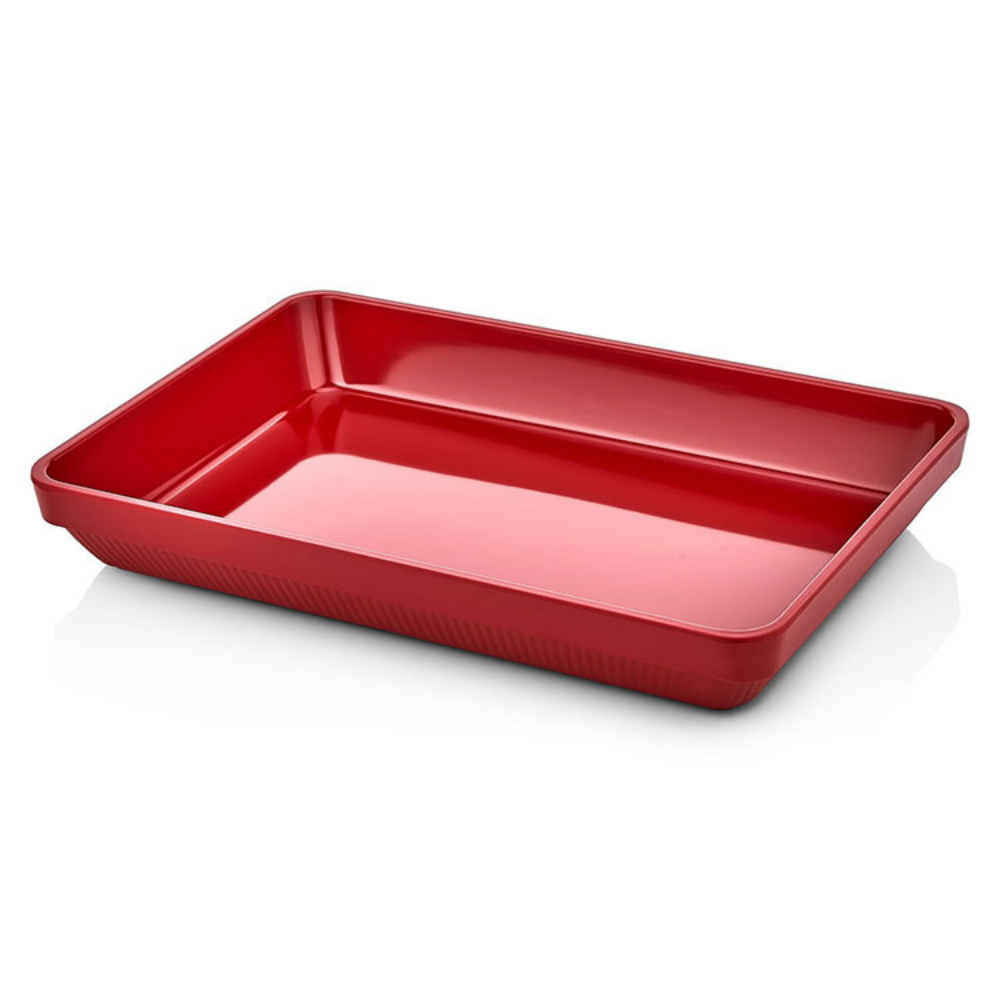 Atlasform K754 Dikdörtgen Zeytinyağlı Sunum Tepsisi, 36x24 cm, Kırmızı