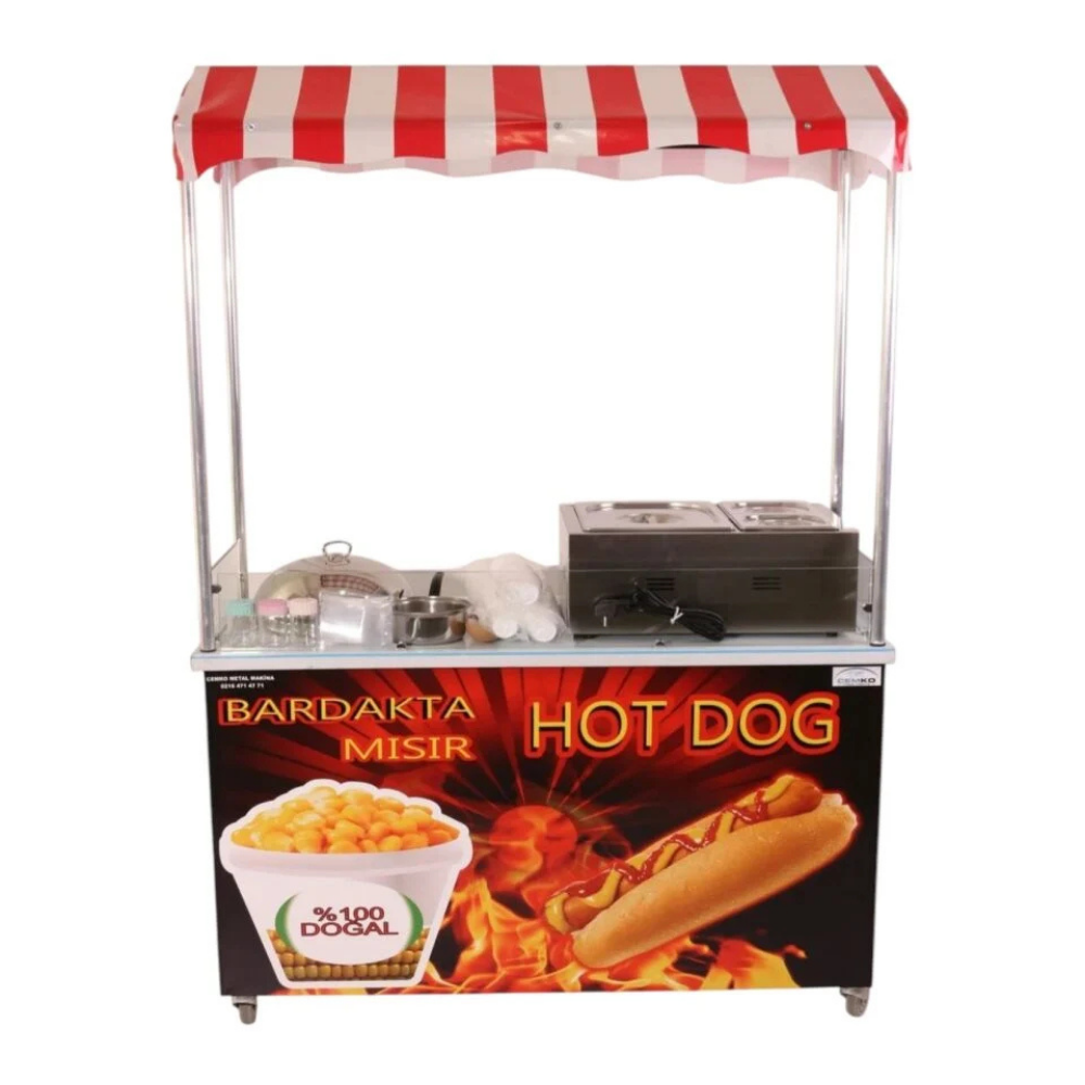 Cemko 1652 Hotdog ve Bardak Mısır Arabası Kırşehir Modeli