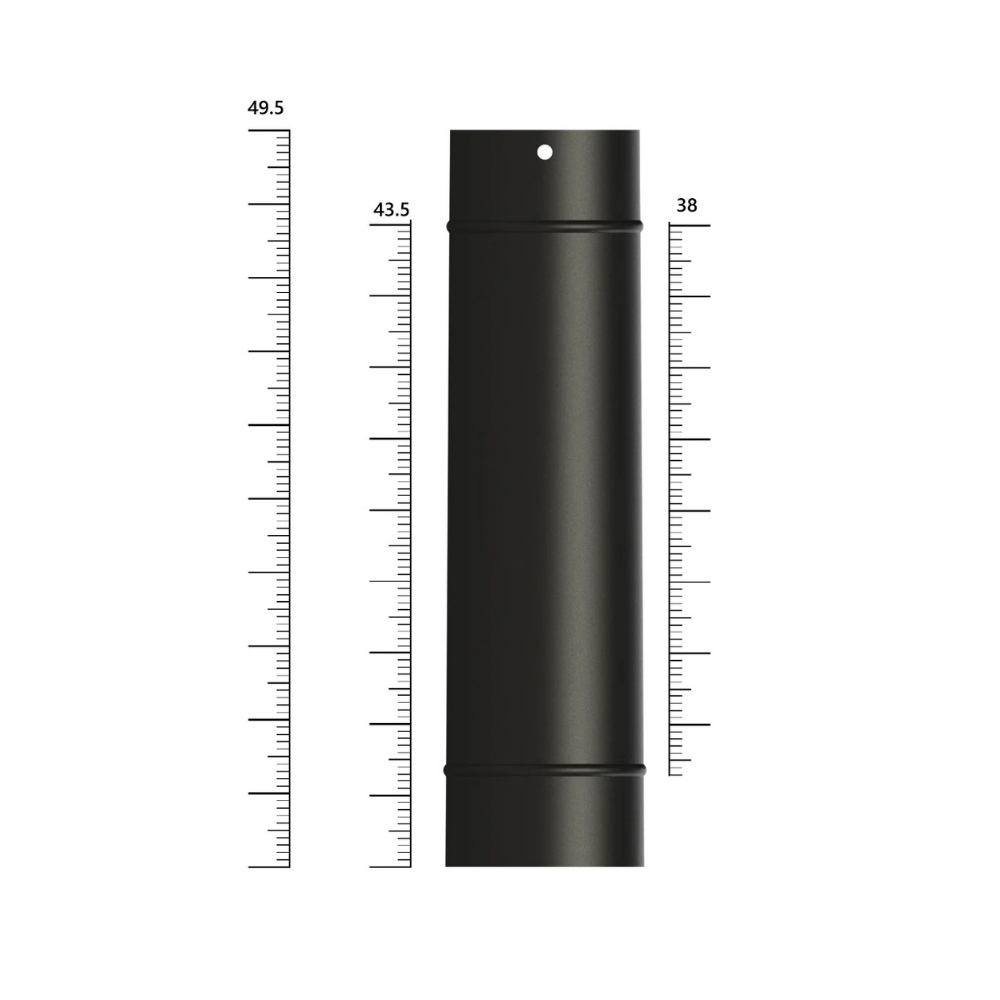 Baba's Soba Borusu 50 cm Ø13 cm Mat Siyah Emaye