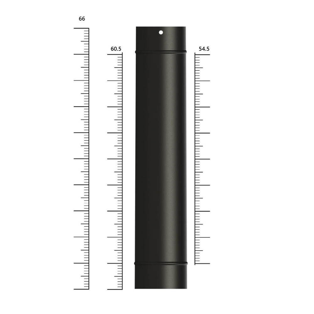 Baba's Soba Borusu 70 cm Ø13 cm Mat Siyah Emaye