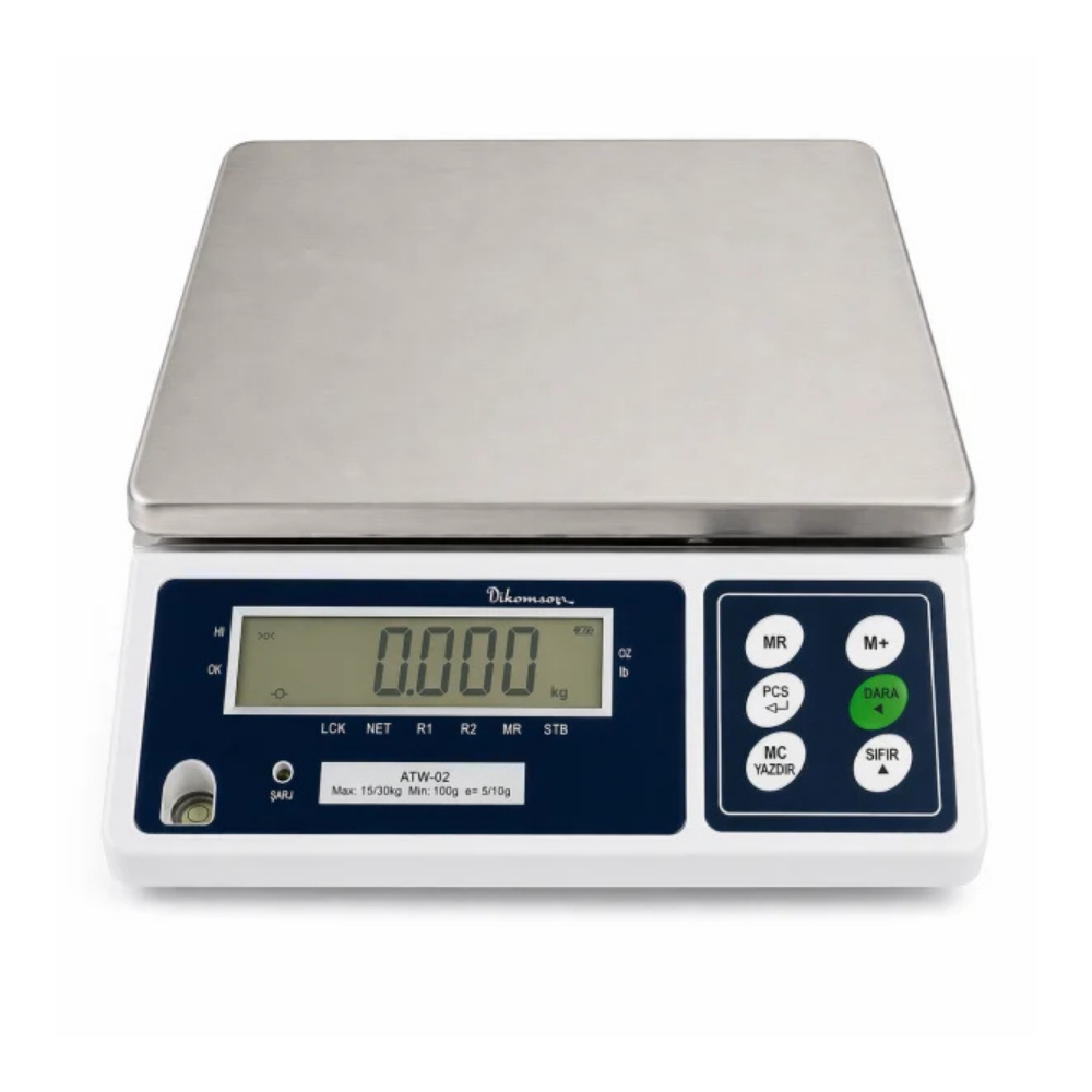 Dikomsan ATW-02-15 Tartım Terazisi, 1-5 g (3 kademeli), 15 kg