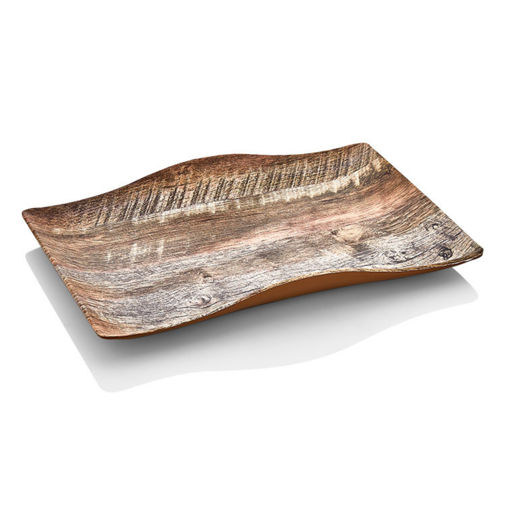 Atlasform A788 Desenli Mat Sunum Tepsisi, 34x23 cm, Ahşap