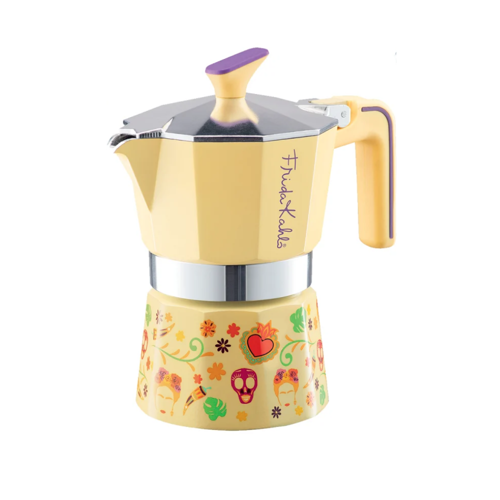 Pedrini Frida Kahlo, 6 Kupa Moka Pot, Sarı