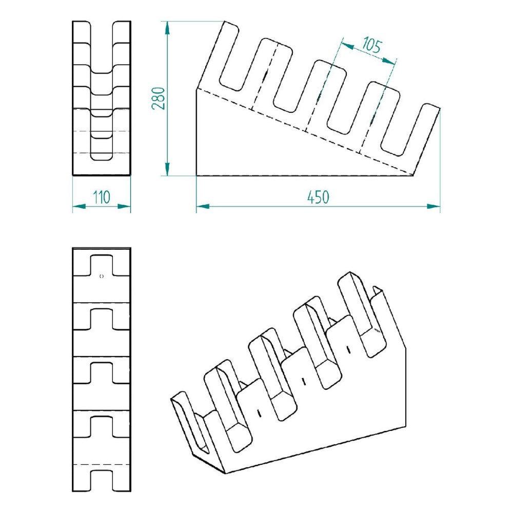 Decorelax 4 Bölmeli Kademeli Karton Bardak Standı Karton Bardaklık - 16 oz Bardak Uyumlu