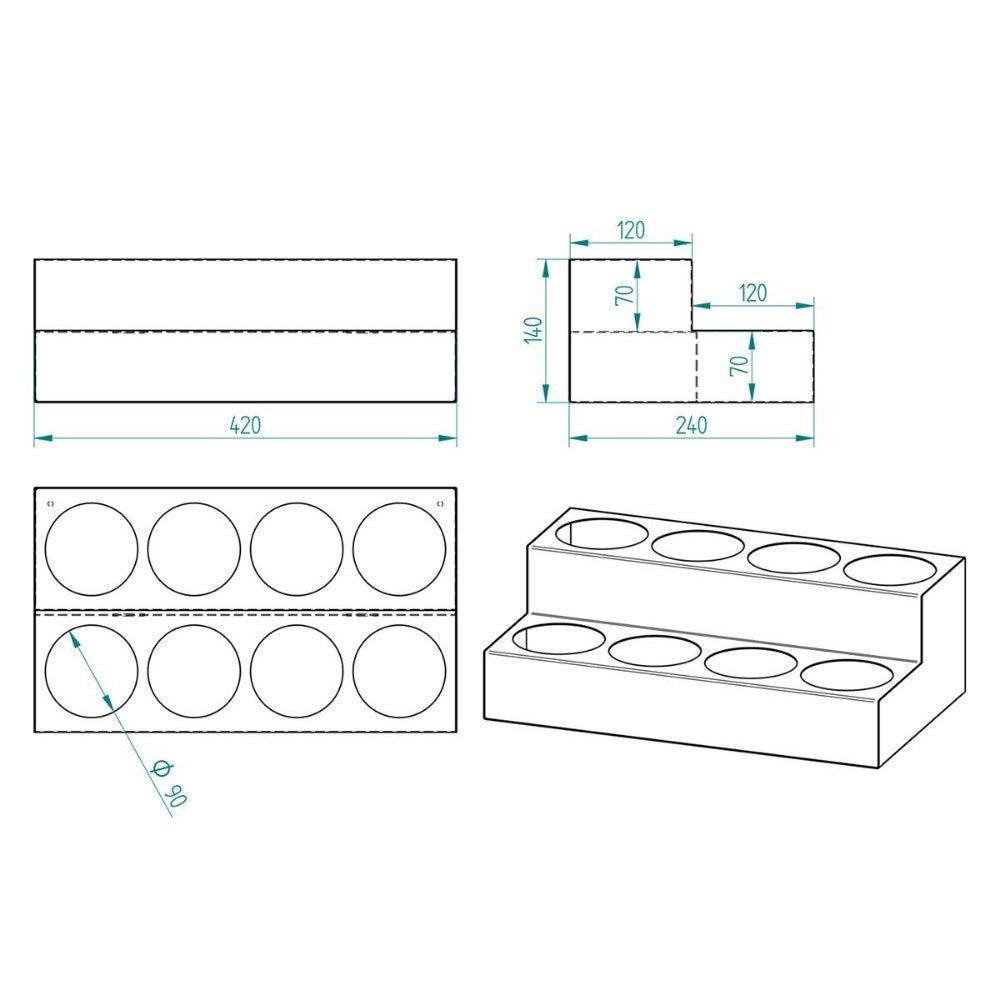 Decorelax 2 KATLI 8 BÖLMELİ ŞURUP - SOS STANDI (CAFE, BAR VE RESTAURANT) - Mutbaka