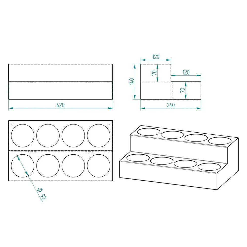 Decorelax 2 KATLI 8 BÖLMELİ ŞURUP - SOS STANDI