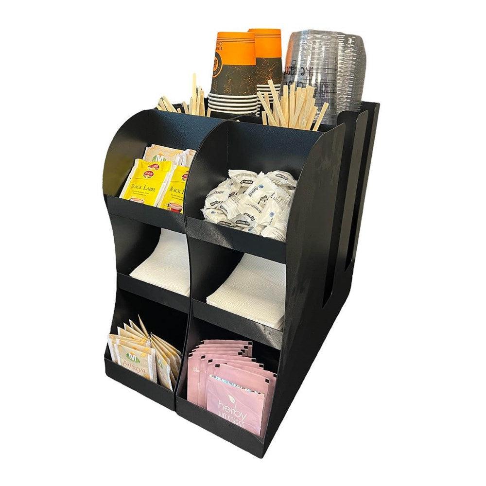 Decorelax 2'li 2 Bölmeli 16oz Bardak Uyumlu Çay, Kahve, Pipelik, Karıştırıcı, Karton Bardaklık Seti - Mutbaka