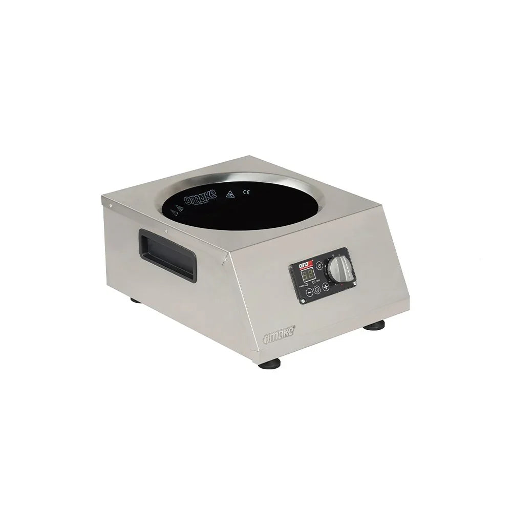 Omake IND25.I15.3500 Cam Yüzeyli Wok İndüksiyon Ocak, 3500 W, Elektrikli