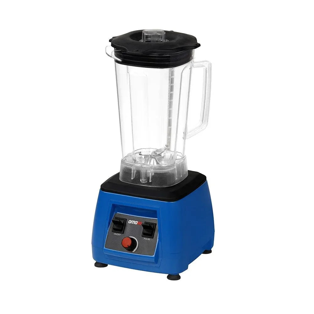 Omake BLE01.E11.0104 Buz Kırıcı Kapak Sensörlü Manuel Bar Blender, 3 L, 2200 W, Mavi