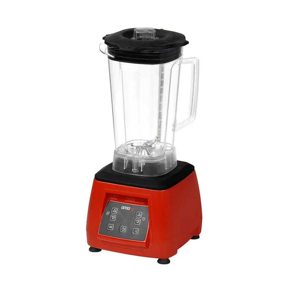 Omake BLE01.E15.0103 Buz Kırıcı Kapak Sensörlü Dijital Bar Blender, 3 L, 2200 W, Kırmızı