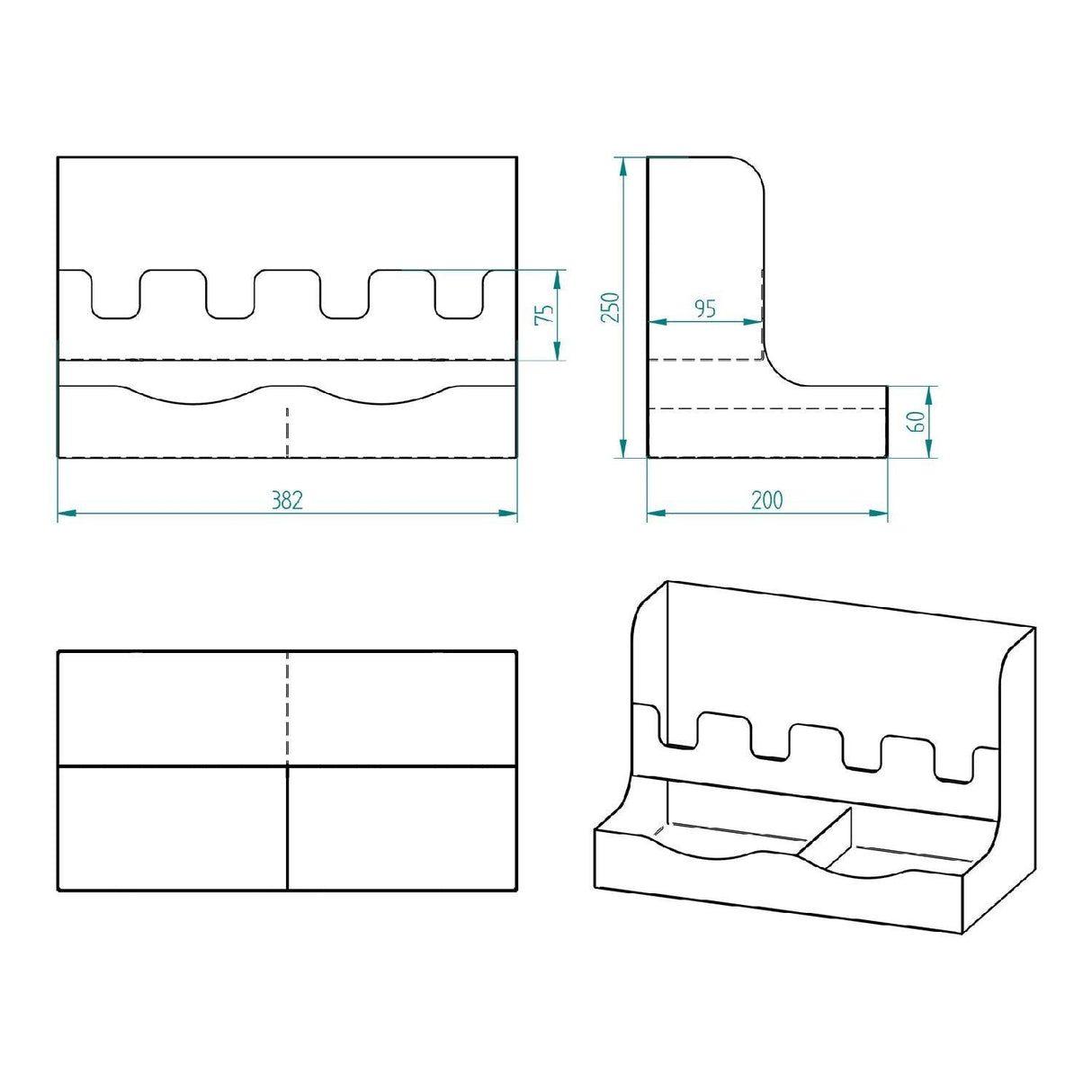 Decorelax Metal Çay ve Kahve Organizasyon Standı 16 oz