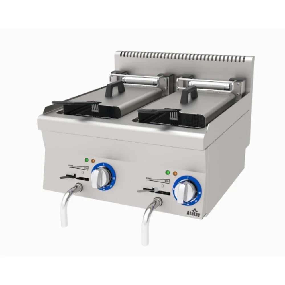 Atalay E AEF-660 Fritöz Setüstü Çift Sepet Elektrikli 600x600 15 Kw - Mutbaka Endüstriyel Mutfak Ekipmanları